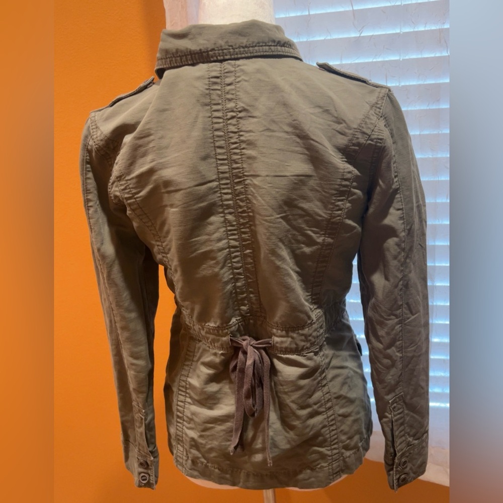Eddie Bauer | Women’s Olive/Sage Green Utility Jacket Trench Coat Small - Picture 9 of 10